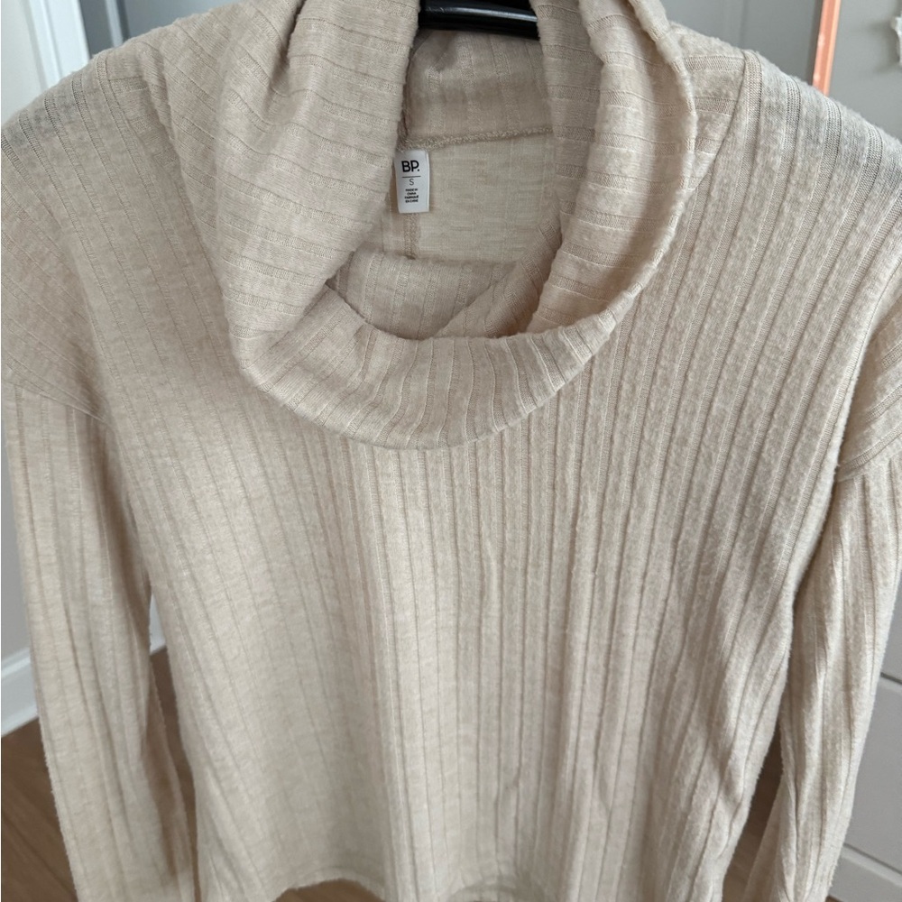 Nordstrom BP Women's Beige Cowl Neck Sweater